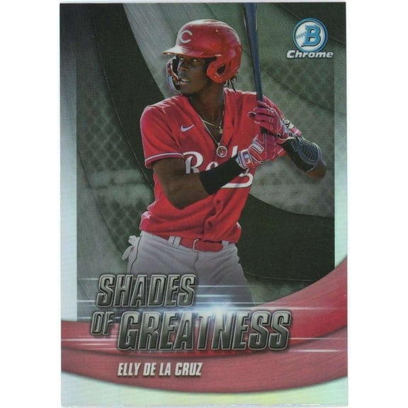 MLB 2022 Bowman Chrome Refractor Elly De La Cruz SG-30 (Rookie, Shades of Greatness)