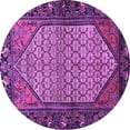 thumbnail image 1 of Ahgly Company Indoor Round Persian Purple Traditional Area Rugs, 4' Round, 1 of 4
