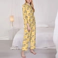 thumbnail image 3 of Pofeuu mouse and cheese Print Womens Pajamas Set Long Sleeve Sleepwear Button Down Nightwear Soft Pj Lounge Sets Button Down Pajamas Women-Medium, 3 of 7