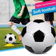 thumbnail image 2 of Xiao Hua Balón de fútbol de entrenamiento profesional n.° 5, piel sintética, combinación de colores blanco y negro, adecuado para fútbol, marcar goles, entrenamiento en equipo, etc., 2 piezas., 2 of 4