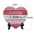 Loving you Forever Heart Shape Table Sign (6x5.4) | Loving Anniversary ...