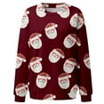 thumbnail image 4 of Jienlioq Mode de Noël Pull-Over à Col Rond Imprimé pour Femmes Manches Longues Blouse Confortable Chandail en Molleton, 4 of 5