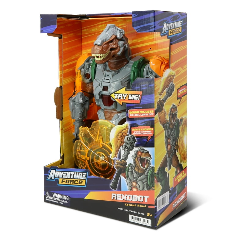 Adventure Force Rexobot Combat Robot Action Figure with Lights