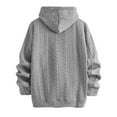 thumbnail image 3 of LWavelet Men’s Cable Knit Pullover Hoodie Soft Long Sleeve Drawstring Hooded Sweatshirt Casual Relaxed Fit Top for Everyday Wear, 3 of 4