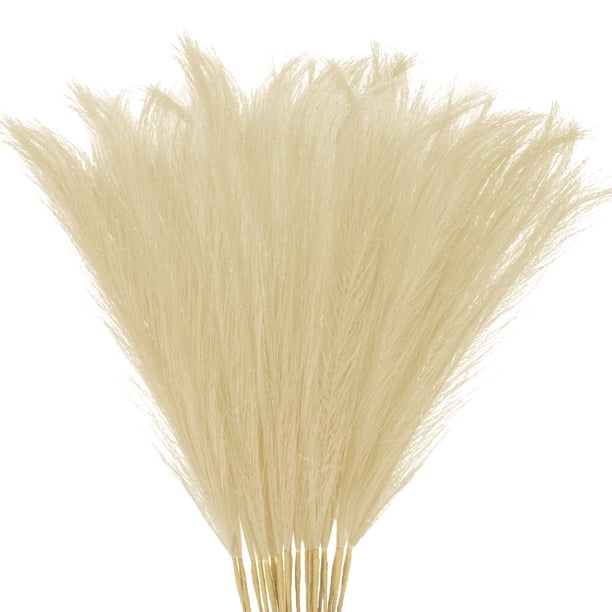 Uxcell 20 Paquete de Hierba Pampas Falsa 21.7" para Decoración del Hogar Boda Caqui