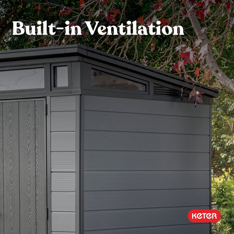 Keter Cortina 9x7 ft. Durable Resin Outdoor Storage Shed With