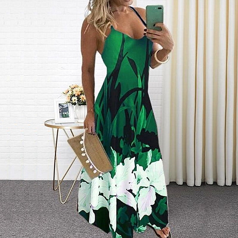 suspender long dress