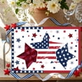 thumbnail image 2 of MIZHONA 4th of July Placemats Set of 4 Star Patriotic Independence Table Place Mats Decorations 12x18 inch, 2 of 5