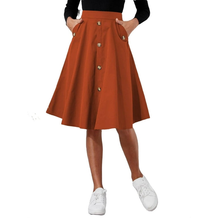 Orange clearance skirt walmart