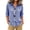 Blue Womens Tops, variant on Womens Plus Size Tops Cotton Linen 3/4 Sleeve Shirts for Women Button Down Plaid Printed Lapel Loose Summer Fall Top S-4XL