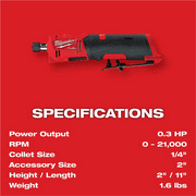 Milwaukee 2486-20 M12 FUEL Straight Die Grinder