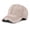Khaki, variant on Retro Industrial Style Baseball Hat with Acid Washed Fabric and Heavy Distressing Featuring Ripped Holes and Visible Stitching Beige