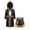 Black&Gold, variant on Raenseen Kids Boys Girls Boxing Uniform Set 2Pcs Boxing Robe and MMA Shorts Boxer Kickboxer Outfit Black&Gold 8