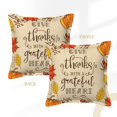 thumbnail image 3 of Bingfone Decorative Pillow Covers 20"X20" Thanksgiving With A Grateful Heart Couch Pillow Cases Modern Farmhouse Covers For Couch Sofa Bed, 3 of 9
