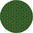 thumbnail image 1 of Ahgly Company Indoor Round Patterned Dark Lime Green Area Rugs, 3' Round, 1 of 6