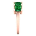 thumbnail image 4 of 2.5 ctw Wedding Band for Women - 14K Rose Gold Simulated Emerald Stackable Eternity Ring, 4 of 6