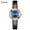 Blue Black, variant on Elegant Ladies Watch – Leather Strap, Waterproof Design, and Crystal Circle Dial