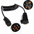 thumbnail image 1 of Cables de extensión para remolques 7-7Pin 2M Cableado Caravana Socket Cable de extensión en espiral para vehículos, 1 of 5