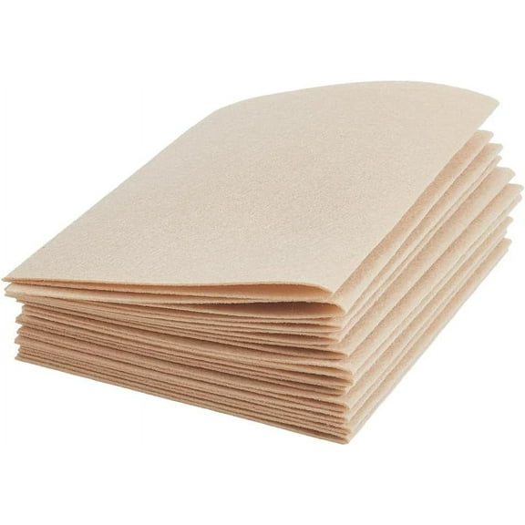 15Pcs Tan Felt Sheets Bulk Craft Felt Fabric Sheets Rectangle 11 x 7 Inch Non Woven Pre Cut Sewing Artistic Fabric Pads for DIY Making Patchwork Art Project Christmas Party Holiday Decoration Tan