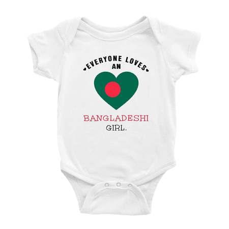 

Everyone Loves an Bangladeshi Girl Cute Baby Bodysuit (White 0-3 Months)