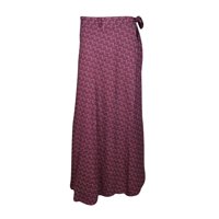 Mogul Womens Wrap Around Skirt Rayon Printed Summer Style Beach Wear Long Skirts Bikini Cover up S/M/L