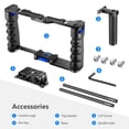 thumbnail image 2 of NEEWER Aluminum Alloy Camera Cage, Filmmaking Rig with Top Handle, Dual Grips & Arca Type Base, Compatible with Sony A7S III A7IV A6600 Canon EOS R5C R5 R6 DSLR/Mirrorle, 2 of 8