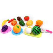 Bisontec Kitchen Fun Cutting Fruits & Vegetables Play Food Playset