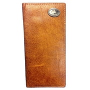 Mossy Oak Leather Bi Fold Checkbook Wallet Genuine Leather Long Western Bifold Wallet with 14 Credit Card Slots