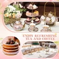 thumbnail image 5 of 21pcs Porcelain Teapot Set with Metal Holder And Cupcake Stand Ceramic Tea Pot Cups Saucers Cupcake Tier Tower European Tea Set for Women Girls Tea Parties Weddings Gifts(), 5 of 5