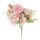 thumbnail image 4 of GOOHOCHY Ramo de rosas de imitación de flores simuladas de 7 ramas, adornos florales de rosas artificiales, 4 of 8