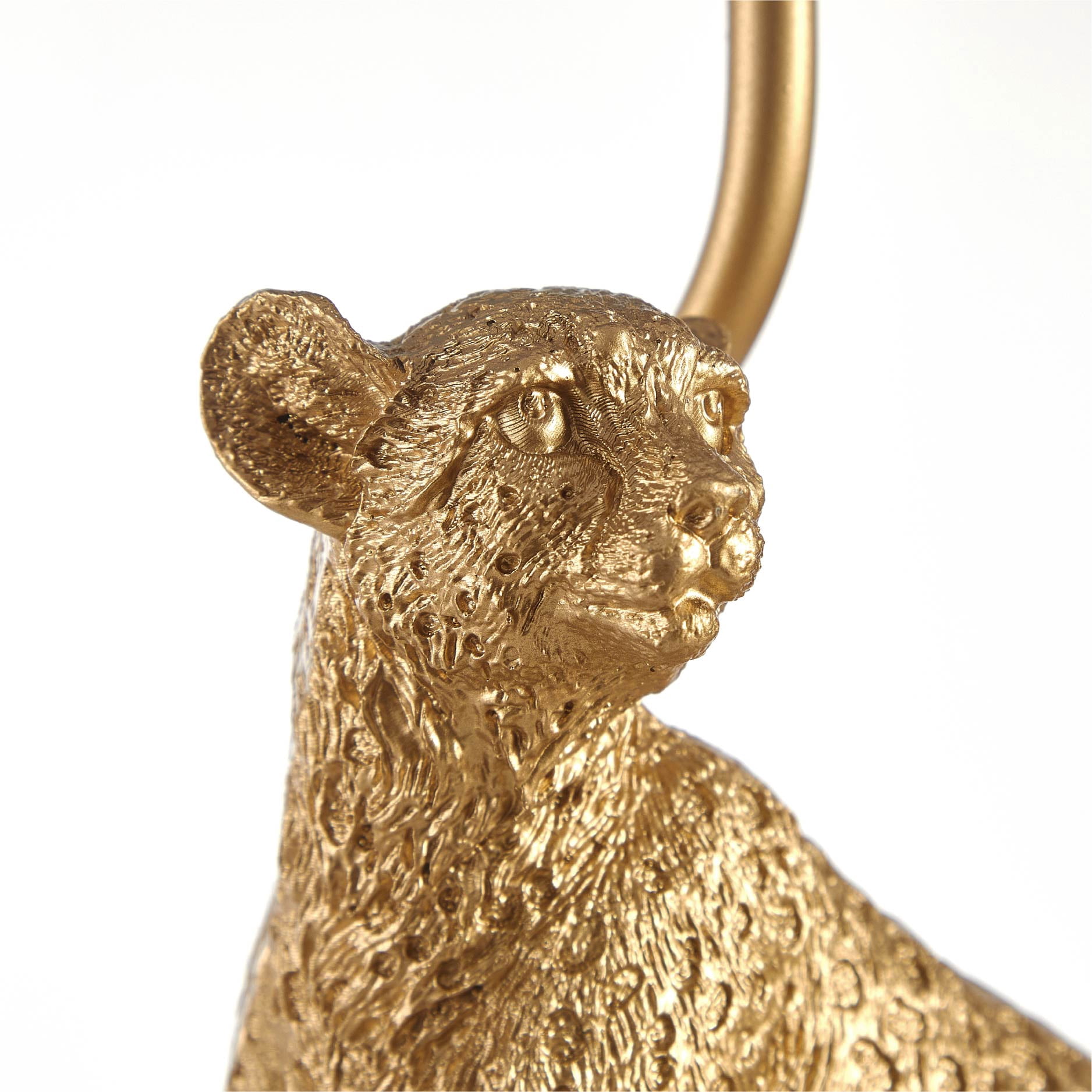 Home Decor Collection Black Leopard Brass Table Lamp