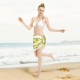 thumbnail image 6 of Women'S Beach Cover Up Short Sarong Dress Caution Yellow Adhesive Tape Wrap Chiffon Shawl, 6 of 7