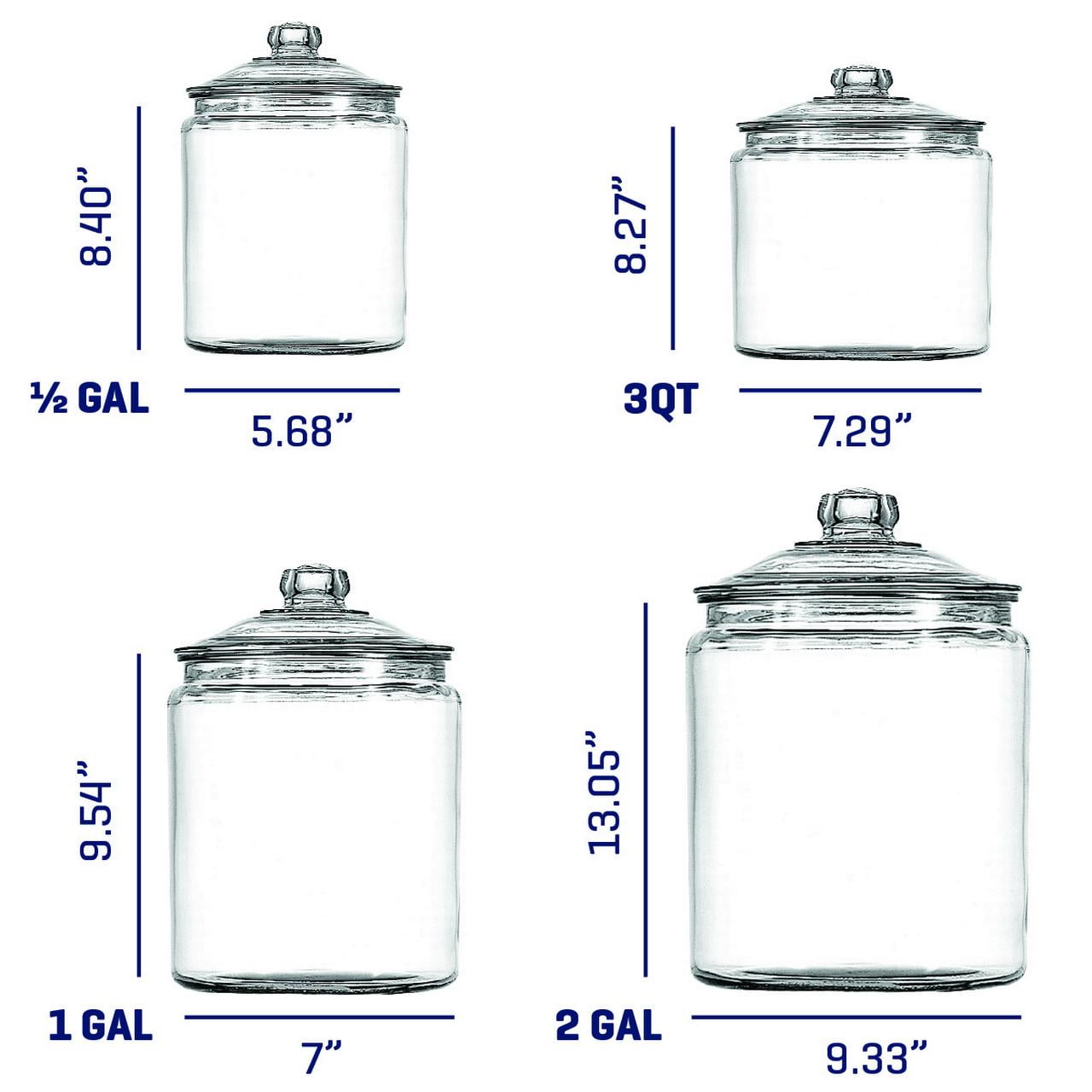 1 Gallon Heritage Hill Jars 4 Count