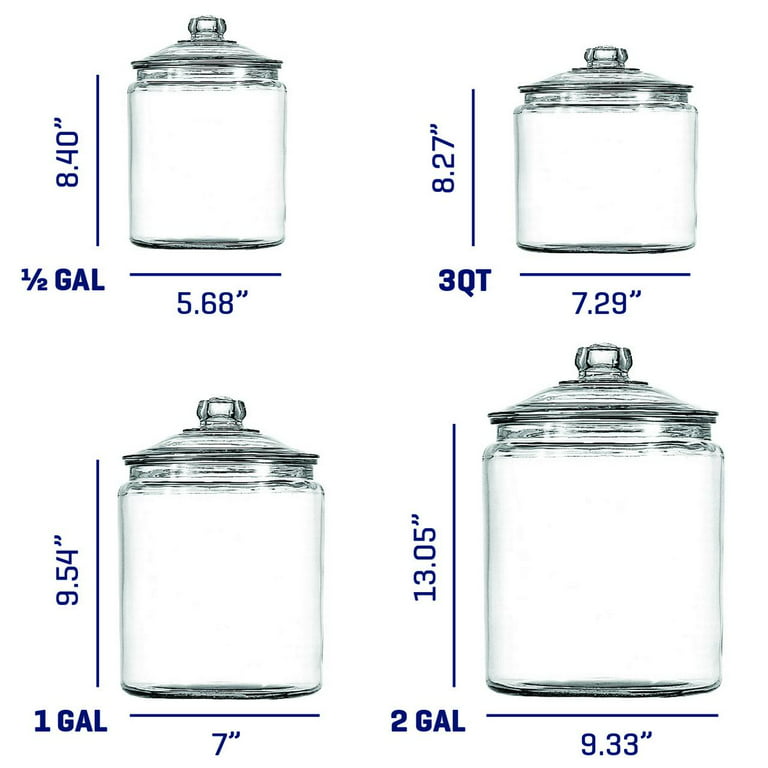 Glass Storage Jars With Chalk And Labels, 1 Gallon, Set Of 2 : Target
