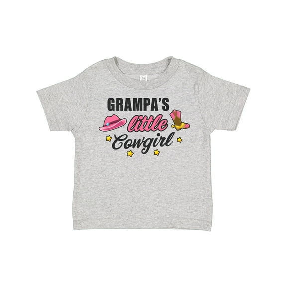 Inktastic Grampas Little Cowgirl with Cowgirl Hat and Boots Girls Toddler T-Shirt
