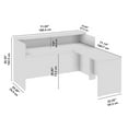 thumbnail image 6 of Arrive 72W x 72D L Reception Desk with Shelf in Mocha Cherry - Engineered Wood, 6 of 9