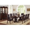 thumbnail image 2 of Set of 2 Traditional Black Faux Leather Dining Arm Chairs with Dark Brown Rubber Wood, 2 of 2