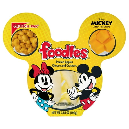 Crunch Pak Foodles Snack Pack with Peeled Apples, Crackers & Cheese, 3.85 oz