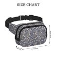 thumbnail image 4 of Fotbe Daisies Flowers Cangurera Cuadrada con Estampado de Doble Capa, Bolsa de Cintura Ajustable Mini para Hombres y Mujeres, 4 of 9
