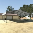 thumbnail image 5 of VEIKOUS 20' x 20' Outdoor Metal Carport for 2-Car Storage, Heavy Duty Galvanized Steel Garage Shelter for Patio, Backyard, White, 5 of 23