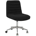 thumbnail image 4 of SAFAVIEH Couture Decolin Boucle Mid Back Swivel Desk Chair, Black/Silver, 4 of 7