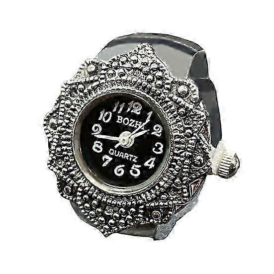 Anillo para parejas con incrustaciones de diamantes de imitación, regalo de San Valentín, reloj de cuarzo, anillo para enamorados, accesorio de joyería
