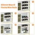 thumbnail image 4 of PIONEERWORKS 3-Tier Wine Bar Cabinet with Detachable Wine Rack and Storage Space, Buffet Cabinet with Glass Holder and Mesh Door, Sturdy MDF Construction for Dining Room Bar & Kitchen, 4 of 7