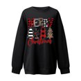 thumbnail image 5 of Scyoekwg Oversized Sweatshirts for Women Loose Fit Christmas Sweatshirt Long Sleeve Tops Round Neck Fleece Sweatshirts Leopard Plaid Christmas Tree Graphic Sweatshirt Pullover #C=Black S(4), 5 of 5