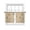 Beige, variant on Brown Sheer Curtains 45 Inch Length 2 Panels Set - Light Filtering Window Treatments, Spring Flora Rod Pocket Semi Curtains for Living Room/Bedroom/Kitchen Décor, 104"W x 45"L