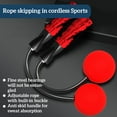 thumbnail image 4 of TureClos Jump Rope Adjustable Cordless Skipping Rope with 2 Bearing Weighted Ball for Training Fitness, Red, 4 of 10