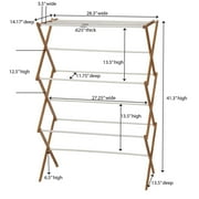 Household Essentials Collapsible Bamboo Clothes Drying Rack