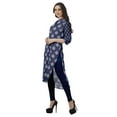 thumbnail image 4 of Moomaya Cotton Tunic Roll Up Sleeves Women Printed Kurti Knee Length Summer Kurta, 4 of 6