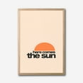 thumbnail image 3 of Here Comes The Sun Canvas Wall Art, Retro Sunrise Decor, Inspirational Typography Print, Minimalist Home Accent, 3 of 14