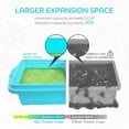 thumbnail image 6 of Silicone Freezer Tray With Lid Blue Meal Prep Portion Containers, 6 of 9